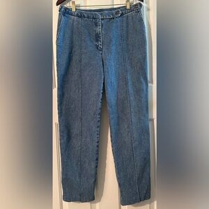 LAUREN RALPH LAUREN 8 Vintage Straight Leg Center Seam Flat Front Stone Washed